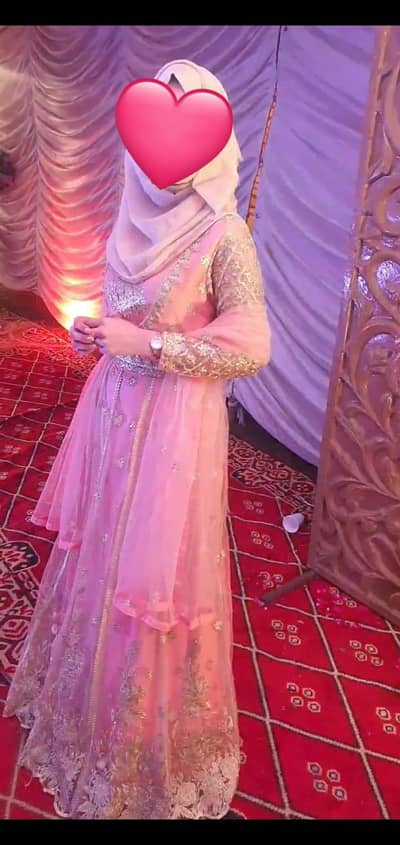 peach maxi wedding dress party wear