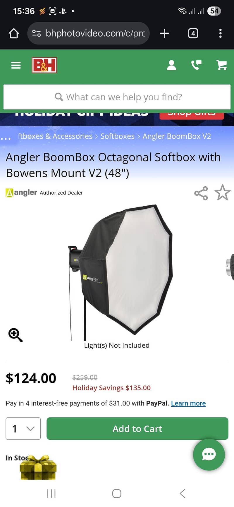 Anglar Octa Softbox 48" 5