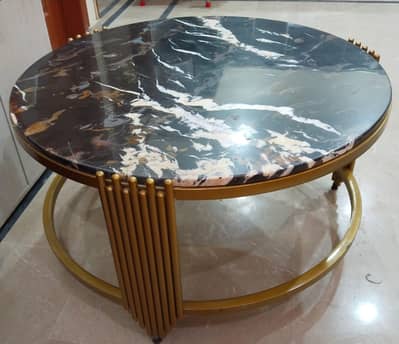 Round Black Marble Table For Sell