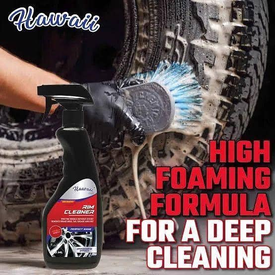 HAWAII BRAND MADE IN EUROPE ADVANCED CAR RIM CLEANER PRISTINE WHEELS WITHOUT EFFORT REMOVES BRAKE DUST, TAR, GREASE, AND DIRT PERFECT SHINE SAFE FOR ALL WHEELS IMMEDIATE EFFECT 500ML