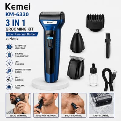 Kemei All-in-One Shaver & Trimmer | Cash on Delivery Available