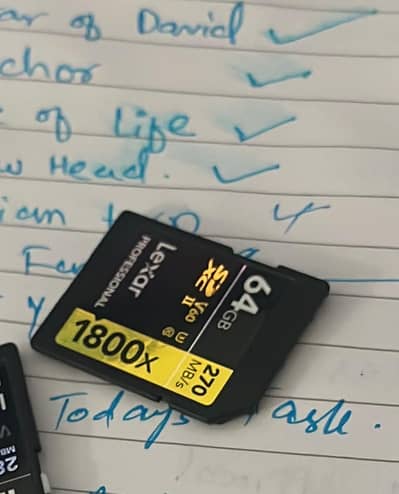 Lexar 64gb v60 Sd card for camera
