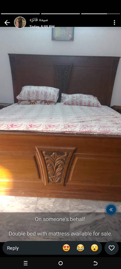 double bed with king size mattress