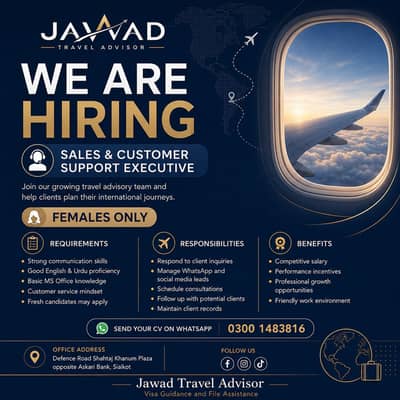 Female Visa Consultant (Sales & Customer Support)