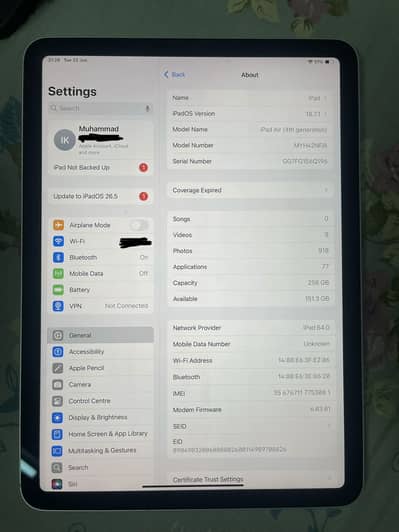 Ipad Air 4 wifi and Sim 256 gb