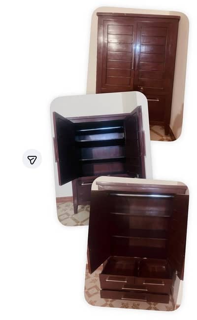 Premium Solid Wood Watdrobe, spacious storage,elegant and strong