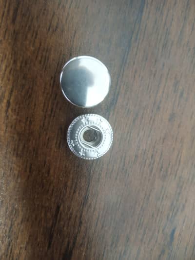 s. s metal button two part