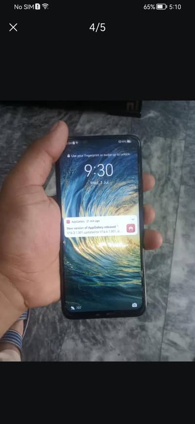 Huawei Y9 Prime mobile sale  4/128  box & mobile only glass break