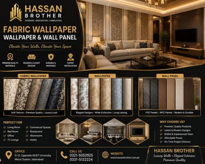 fabric wallpaper Wallpaper Wall penal available