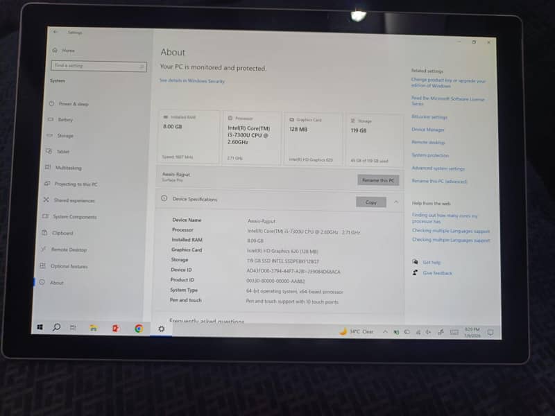Microsoft Surface Pro 5 7