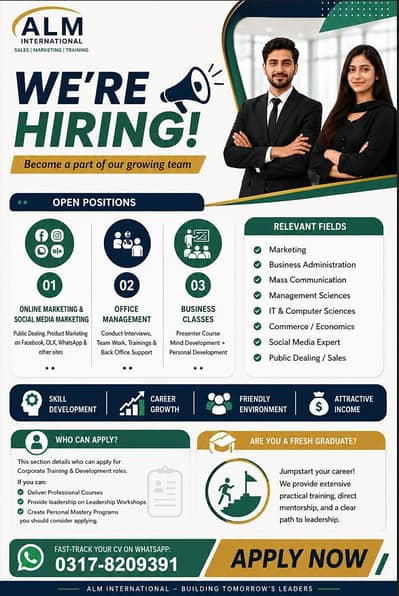 we are hiring male and female for office and online work.
