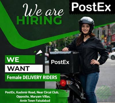 We Are Hiring Female Delivery Rides In PostEx Coriyar Company