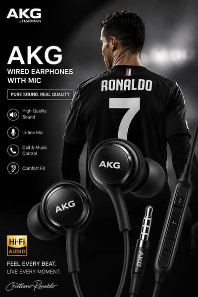 AKG Wired Earphones with Mic Black
