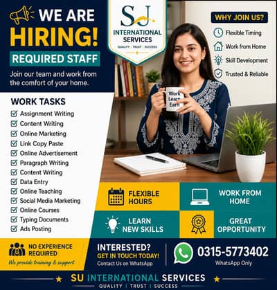 Assignment Work/Data Entry/Typing Work/Digital Marketing/Education