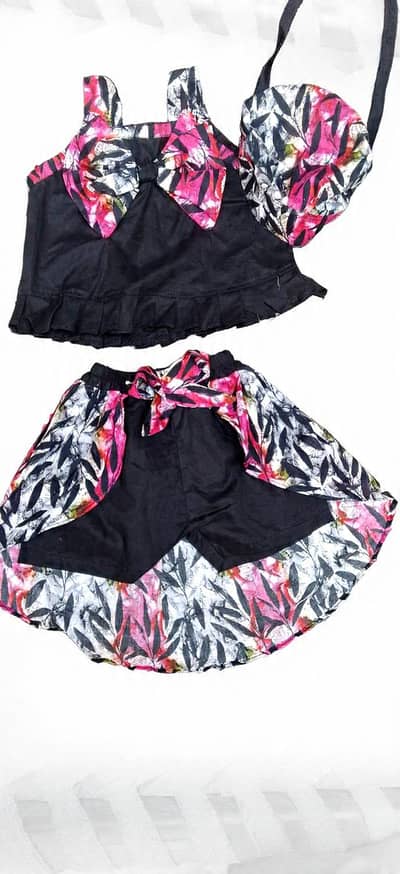A beautiful lawn frock with cap
