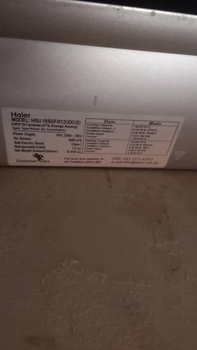 haeir ac used for 5 years, price negotiable