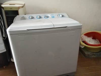 Haier Double washing machine with dryer jabardast condition