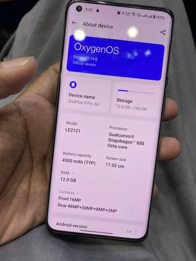 One Plus 9 Pro 12 256 888 snapdragon