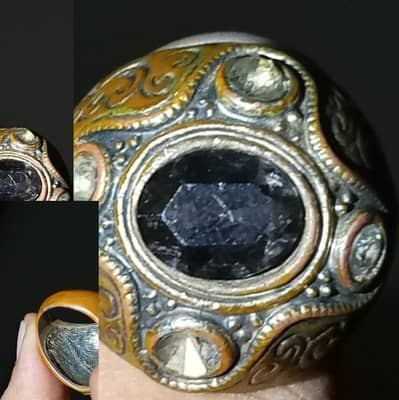 Antique Victorian style jew Black sapphire
