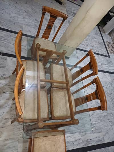 dining table with 6 chairs new