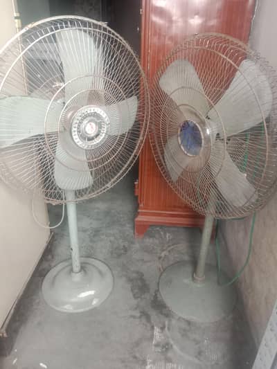 2 pedestal fans