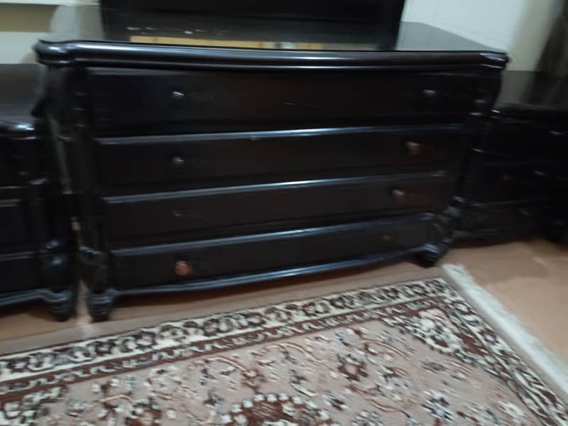 Solid Wooden Bed Set 4
