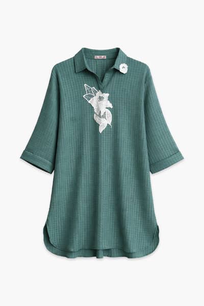 EMB CRINKLE SUIT- MEDIUM SIZE