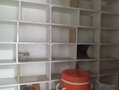 A branded wood rack