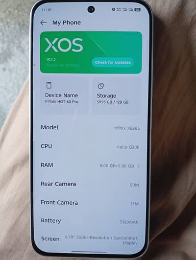 Infinix Hot 60 Pro 8GB/128GB | Warranty | Complete Box
