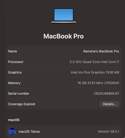 Apple MacBook Pro 2020 | 16GB RAM | 512GB SSD |13-inc