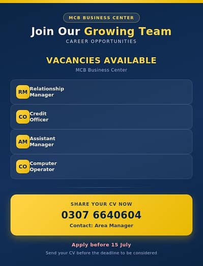 Mcb business center jobs available