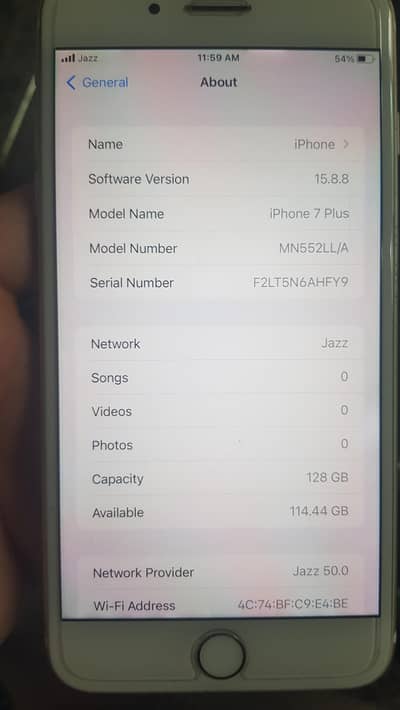 Apple iPhone 7 Plus 128gb 03097754596 pta approve total geniun k hy