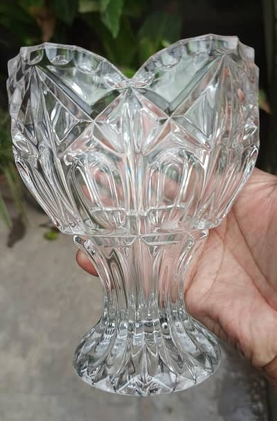 Crystle Items. Vases. Bowl. Plates. Bell's Decoration Bottle