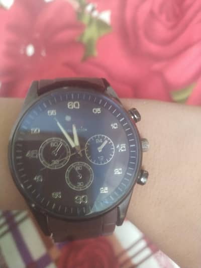 brown color wrist watch for men