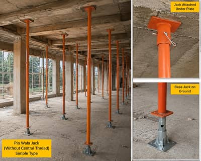 Shuttering Plates,  Supporting Jacks, Base Jacks all Available