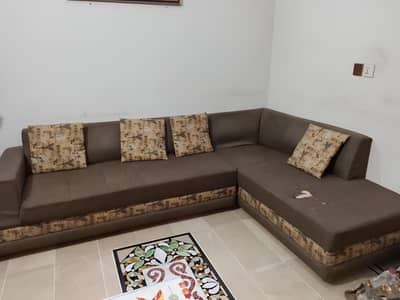 L Shape Sofa Set 6 Seater – Good Condition – Urgent Sale