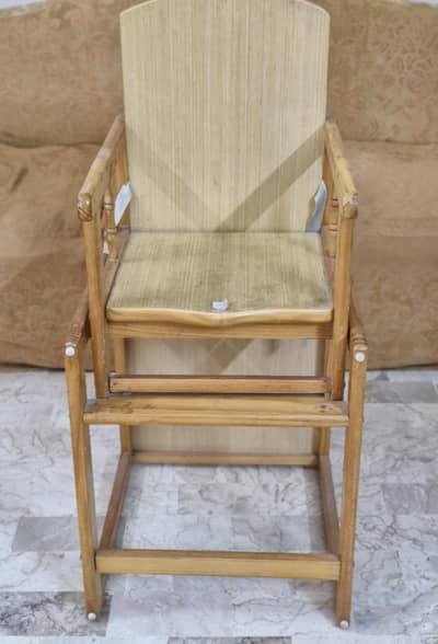 3 in 1 Wooden baby highchair + separate chair table for toddler