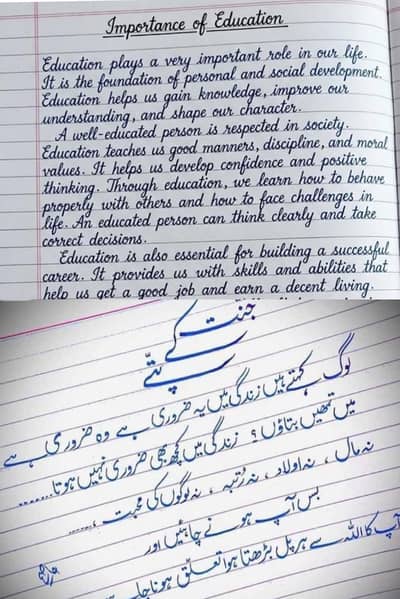 Neat Handwritten Urdu Assignments - Fast Delivery