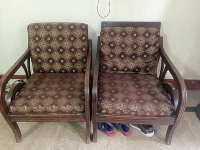 5 seaters Wooden Sofa set