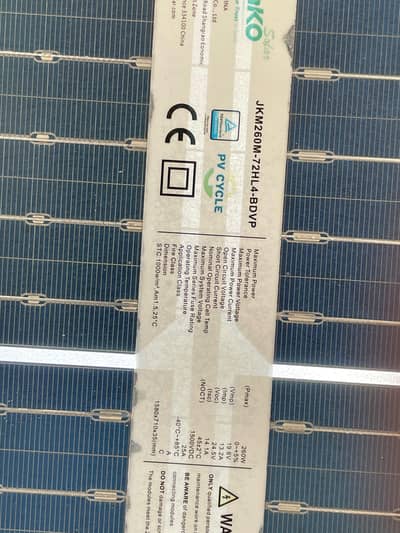 jinko bificial solar panels 260watt