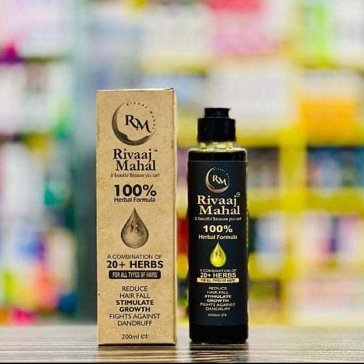 Rivaaj Mahal Hair Oil Nourishing Herbal Blend for Strong, Shiny & Healthy Hair 200ml