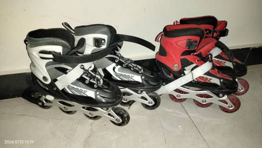 skating shoes with adjustable size function