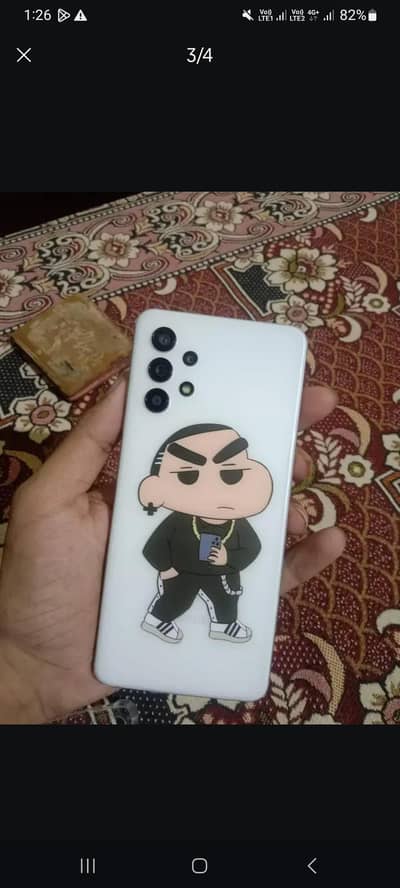 Samsung Mobile A32 front py Glass or back py Sheet lgi h bilkul neat