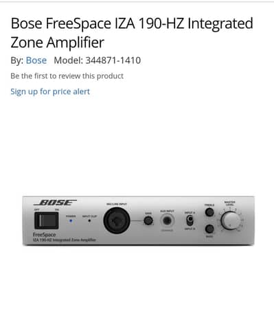 Bose Free space IZA 190-HZ integrated zone amplifier