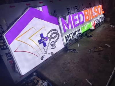 3D Shop Sign Board Karachi | panaflex sign | Acrylic & LED Sign Boards