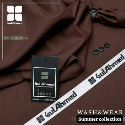 Original Gul Ahmed Wash & Wear Fabric | Premium Men's Suit | Arshad