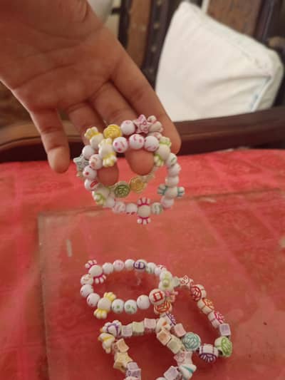 *Set of 5 Handmade Kids Bracelets Rs 100 Each*