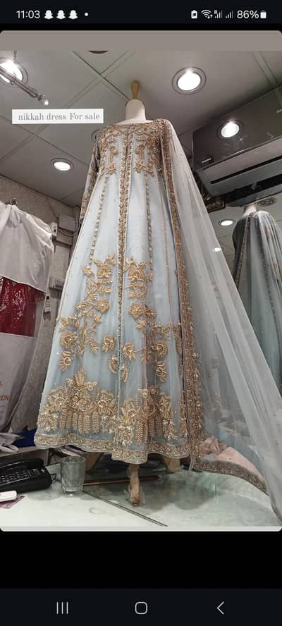 Elegant Sky Blue Bridal Maxi for Sale  | Heavily Embellished ||
