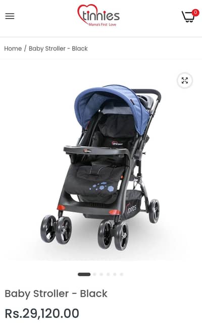 Baby Stroller Black (Company:Tinnies) baby pram, baby push chair