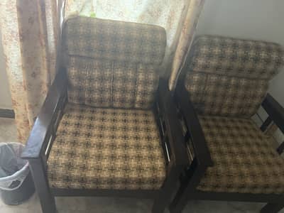 Sofa set wooden good condition